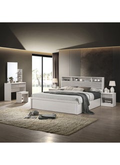 اشتري Liverpool 6-Piece King Smart Bedroom Set 224 x 110 x 188 cm في الامارات