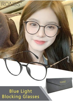 Buy Women's Blue Light Blocking Glasses Blue Light Filter Computer Reading Gaming TV Phones Round Eyeglasses Fashion Anti Eyestrain Headache Eyewear in Saudi Arabia