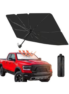 اشتري Padom Car Windshield Sun Shade Umbrella, Foldable Car Sun Shade Windshield, Fit Sedan SUV Pickup Truck Most Vehicles Car Window Shades, Front Windshield Sunshade for car Accessories (50"*26") في الامارات