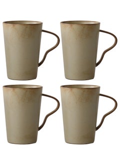 Buy Set of 4 Ceramic 270ml Coffee Mugs with Handle for a Perfect Cup of Coffee or Tea in UAE