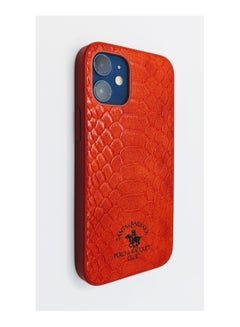 Buy iPhone 12 Mini Case, Genuine Santa Barbara Leather Case for iPhone 12 Mini 5.4" Red in UAE