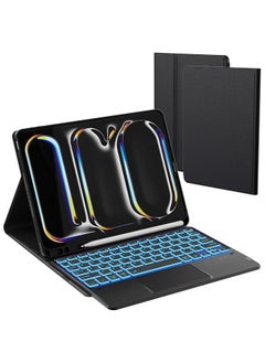 Buy Touch Case with Keyboard for IPad Pro 11 M4 2024 (A2837,A3006,A2836) Multi-Touch Trackpad -Detachable Wireless Tablet Keyboard Case with Pencil Holder for IPad Pro 11inch 2024 in UAE