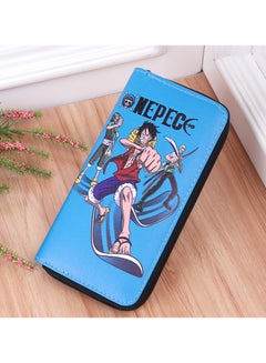 Buy New ONE PIECE Personalized Multi Compartment Capacity Cartoon Long Zipper Wallet in UAE