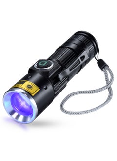 Buy UV 365nm Flashlight, Portable and Zoomable LED Ultraviolet Blacklight for UV Glue Curing, Pet Stain Detection, Scorpion Finder in UAE