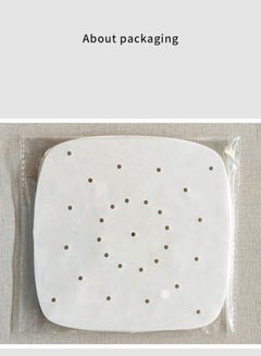 اشتري Air Fryer Parchment Paper Liners (100 Count), White | Square - 6.5x6.5" Liner Sheets | Parchment Paper for Air Fryer |Perforated, Food Grade Steamer Paper Liner for Air Frying, Steaming في السعودية