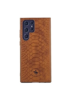Buy Knight Series Classic Design Phone Case for Samsung Galaxy S23 Ultra - Brown in UAE