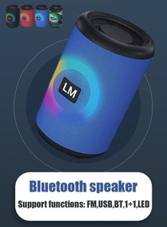 Buy Portable Wireless Bluetooth Speaker Bluetooth Speakers with RGB Light Waterproof Bluetooth 5.0 for Outdoor Home Party Travel（Black） in Saudi Arabia