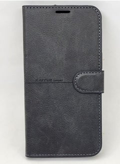 Buy Iphone 13 Pro Max Kaiyue Flip Leather 360 Full Cover - Dark Grey in Egypt