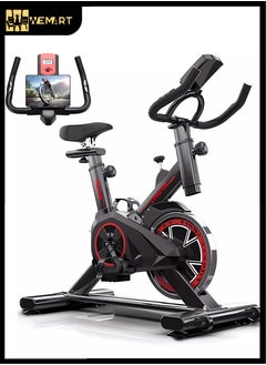 Buy Exercise Bike, Indoor Cycling Bike Stationary, Cycle Bike with Comfortable Seat Cushion, Digital Display with Pulse, iPad Holder in Saudi Arabia