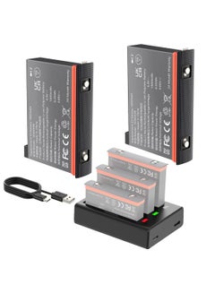 اشتري 2 Packs Replacement for Insta 360 x3 Battery 1800mAh and Battery 3-Channel Fast Charge Hub Compatible with Insta 360 x3 Accessories High Capacity Electric Core (Fully Compatible with Original) في السعودية