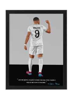 اشتري Mbappe Real Madrid Framed Poster 30x40cm - Football Memorabilia, Wall Art, Soccer Collectible, Gift for Fans في الامارات