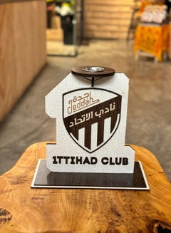 Buy A Wooden Incense Burner with an Elegant and Beautiful Design, with the Saudi Al-Ittihad Club logo, in an Elegant and Attractive Design in Saudi Arabia