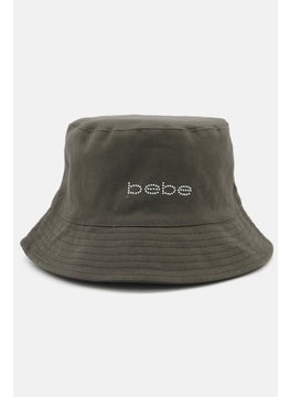 اشتري Women Brand Logo Bucket Hat, Grey في الامارات