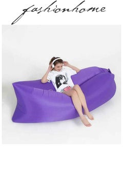 اشتري Outdoor portable inflatable waterproof beach air bed air bed sofa.Inflatable Lounger Air Sofa Hammock for Outdoor, Travelling, Camping, Hiking, Picnic في الامارات