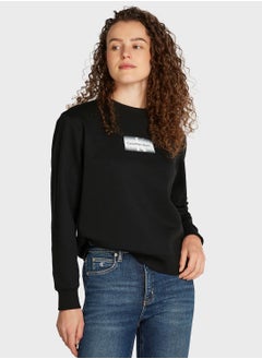 Buy Crew Neck Logo Sweatshirt in Saudi Arabia