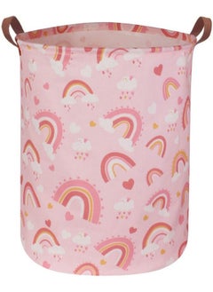 اشتري Pink Hamperrainbow Laundry Basket Collapsible Girls Storage Baskets For Kids Room Decortoy Organizergift Hamper(Pink Hamper) في الامارات