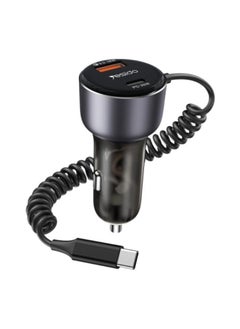 Buy Yesido Y56 60W PD + QC3.0 Dual Port Car Charger with USB-C / Type-C Spring Data Cable in Egypt