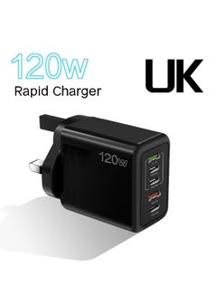 Buy 120W Multifunctional 5-Port Type-C Charger - Wall USB C PD Charger with Quick Charge 3.0 Charging Station Compatible with iPhone Pixel Samsung Huawei iPad  Tablets and more 3PD+2USB Travel Power Adapt in Saudi Arabia