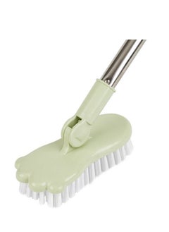 Buy Floor Brush, Floor Scrub Brush Bathroom Tub Shower Tile Grout Scrubber Revolving Handle Indoor Kitchen Push Sweeping Brush Cleaning Brush For Hard To Reach Areas in Saudi Arabia