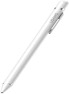 اشتري USAMS US-ZB157 Active Touch Screen Capacitive Stylus Pen with Clip Bluetooth Compatible with All Tablets Support Stylus, Pencil - White في مصر