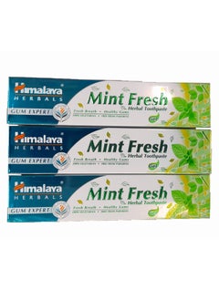 Buy Toothpaste Mint Fresh Herbal 125g pack of 3 in UAE