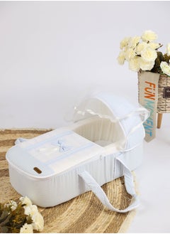 اشتري Portable baby cot with thick padded seat and mosquito net made with high-quality materials 68×34×16cm في الامارات