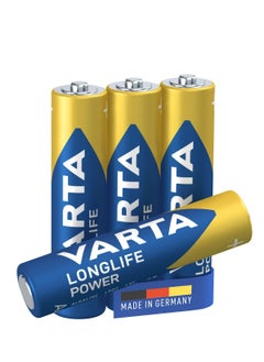 اشتري بطارية VARTA Longlife Power AAA Micro LR06 القلوية (4 عبوات) - مثالية للألعاب والمشاعل وأجهزة التحكم وغيرها من الأجهزة التي تعمل بالبطاريات في مصر