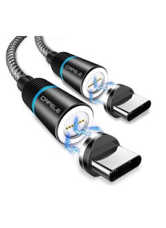 Buy Magnetic Type c Cable,【2 Pack】Magnetic USB C Cable with Led Light, Support QC 3.0 Fast Charging & Data Transfer, Nylon Braided Magnet Phone Charger Cord for Type C Devices in UAE