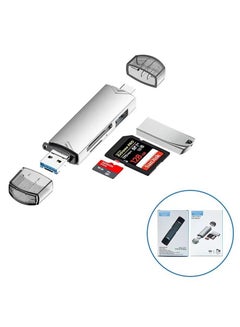 Buy 6 IN 1 SD Card Reader Adapter USB 3.0 USB C USB Micro OTG Dual Slot for UHS-I Micro SD SD SDXC SDHC Micro SDXC Micro SDHC MMC Compatible for MacBook Dell XPS Samsung Huawei Sony Google White in UAE
