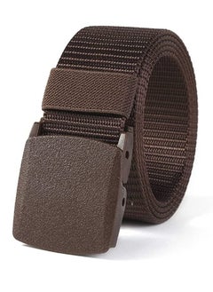 Buy Automatic Nylon Men's Belt  Brown in Saudi Arabia