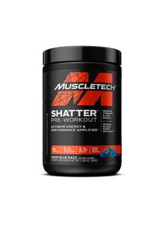 اشتري Pre Workout Powder | MuscleTech Shatter Pre-Workout | PreWorkout Powder for Men & Women | PreWorkout Energy Powder Drink Mix | Sports Nutrition Pre-Workout Products | Sour Blue Razz 363gm في الامارات