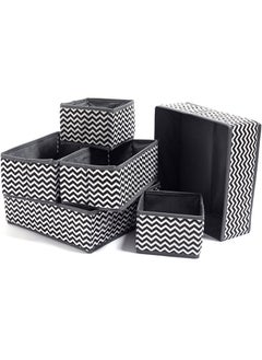 Buy 6 Pack Wardrobe Organiser Dividers Drawer Organizers Foldable Cabinet Closet Organizers Underwear Basket Cubes Containers Storage Boxes for Storing Clothes,Socks, Ties in Saudi Arabia