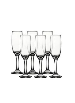 Buy Set of 6-piece glass juice cups, Imperial, 210 ml in Saudi Arabia