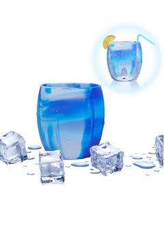 اشتري Rapid Cooling Ice Cup, Long-Lasting Refrigeration Ice Cups Can Be Reused to Clip into Ice Silicone Slush Ice Cups DIY Ice and Snow Fun Fast Cooling Water Cups Summer Ice Cold Gift (Sea Blue) في الامارات