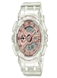 اشتري Casio Women's Midsize Clear Rose Gold Watch GMAS120SR-7A في السعودية