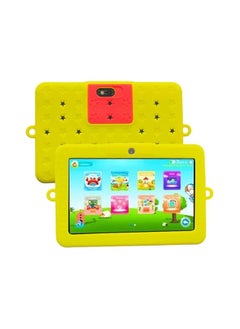 اشتري Oteeto Tab 5 Travel Mate 7 inch IPS LED Display 5G Wifi Kids Tablet with 4GB RAM and 128GB ROM and 300OmAh Battery Yellow في الامارات