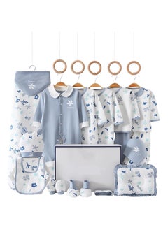 اشتري Newborn Clothing & Accessory Set,Baby Newborn Essentials Layette Gift Set Premium Cotton Breathable Baby Clothes Bibs Hat Blanket and Socks Set Fits Newborn to 3 Months Baby Boy Girls في السعودية