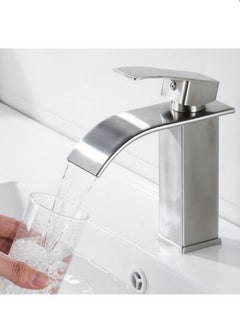 Buy Bathroom Basin Faucet Waterfall Deck Mounted in UAE