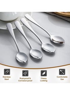 Buy Espresso Spoons 4 Inches Stainless Steel Mini Coffee Spoons Set of 12 in UAE