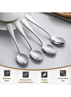 Buy Espresso Spoons 4 Inches Stainless Steel Mini Coffee Spoons Set of 12 in UAE