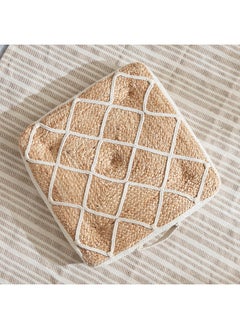 Buy Eco Handmade Jute Floor Cushion 50 x 7 x 50 cm in Saudi Arabia