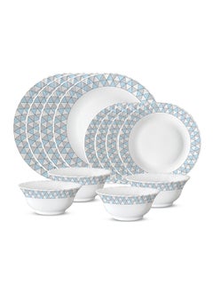 اشتري Borosil Larah Plano Opal Dinner Set, Weaves, 12Dspl01-We, 12 Pc Set (4xDinner Plate; 4xSide Plate; 4xBowl) في الامارات