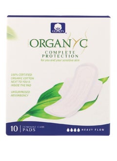 اشتري ORGST03-COTTON Organic heavy flow cycle towels, 10 pieces في السعودية