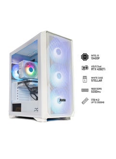 اشتري STELLAR SNOW Gaming PC High Performance with Intel Core i5-13400F CPU 16GB DDR5 RAM/1TB SSD/8GB NVIDIA GeForce RTX 4060TI Graphics Card/Windows 11 Pro في السعودية