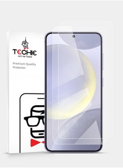 اشتري 2 Pack HD Tempered Glass Screen Protector for Samsung Galaxy S24 Plus 2024 - Anti Reflection Anti Bubbles 9H Hardness 0.33 mm Rounded Edges Easy Installation في السعودية