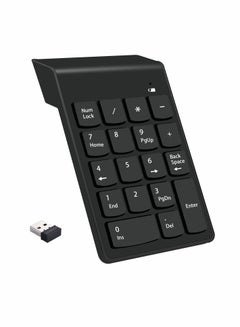 اشتري Wireless Silent Number Pad Portable Numeric Keypad Keyboard with Mini USB Receiver for Laptop Notebook, Desktop PC Computer, Compatible with Windows, 10 Million Keystrokes Life，10M Use Distance في الامارات