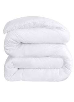 Buy Single Size Plain Duvet Cover Cotton White 160 x 220cm in UAE