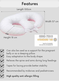 Buy Bellochi Twin Breastfeeding Pillow with Cover - 100% Cotton - Oeko-TEX Certificate - Multifunctional Nursing Pillow - Aurora in Egypt