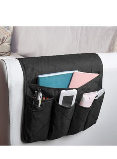 Buy Sofa Armrest Organizer, Couch Arm Chair Caddy Sofa Cover, Remote Control Magazine Book Smart Phone Tablet Storage Non Slip Holder for Home Bedroom Office Hotel Black in Saudi Arabia