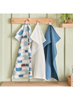 Buy Flora Dian 3-Piece Kitchen Towel Set 60 x 40 cm in UAE